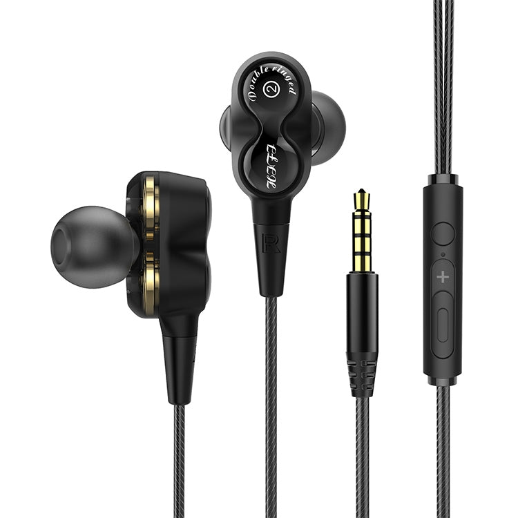 D12 1.2m 有線インイヤー 3.5mmインターフェース ステレオワイヤーコントロール HIFIイヤホン デュアルモーションループ ランニングゲーム音楽ヘッドセット パッケージ付き, D12 パッケージ付き（ブラック）, D12 パッケージ付き（ホワイト）