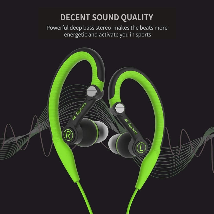 Mucro MB-232 ランニングインイヤースポーツイヤーフック有線ステレオヘッドホン ジョギングジム用 3.5mm