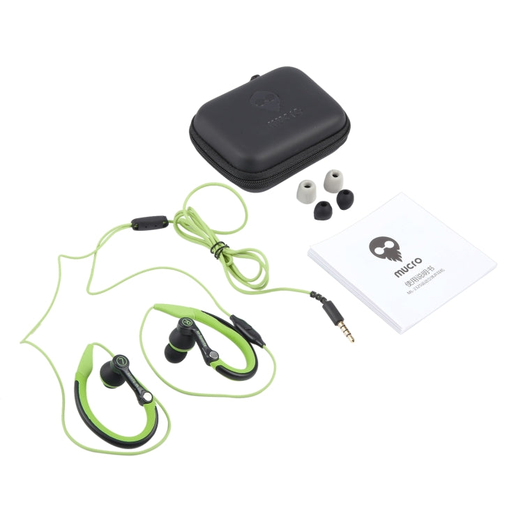 Mucro MB-232 ランニングインイヤースポーツイヤーフック有線ステレオヘッドホン ジョギングジム用 3.5mm