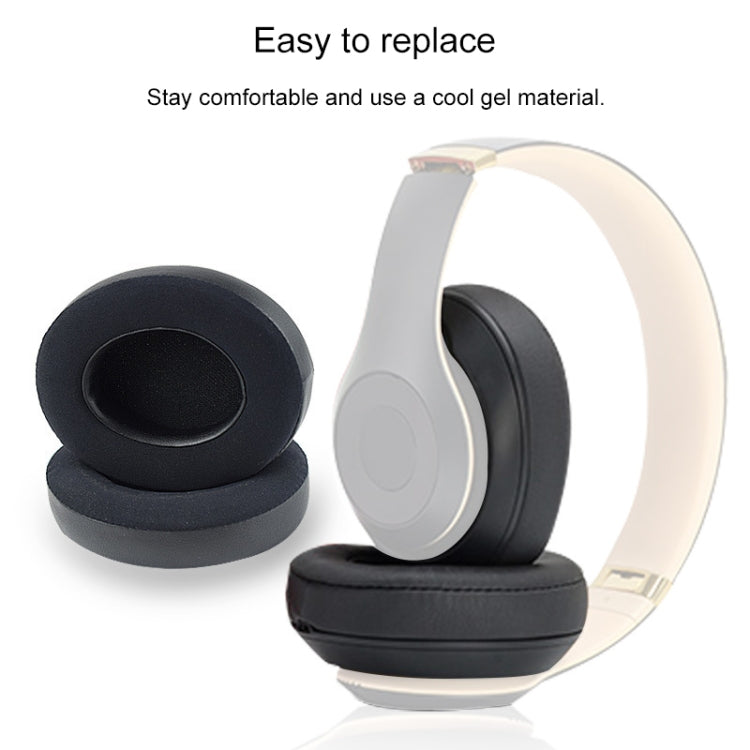 Beats Studio 2.0 / 3.0用 2個セット ヘッドホン保護カバー アイスジェルイヤーマフ（グレー ホワイト）、ブラック、チタンカラー