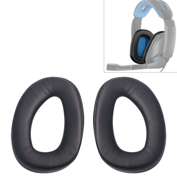 Sennheiser GSP300 / GSP301 / GSP302 / GSP303 / GSP350用 2個セット イヤホンクッションカバー イヤーマフ交換用イヤーパッド メッシュなし