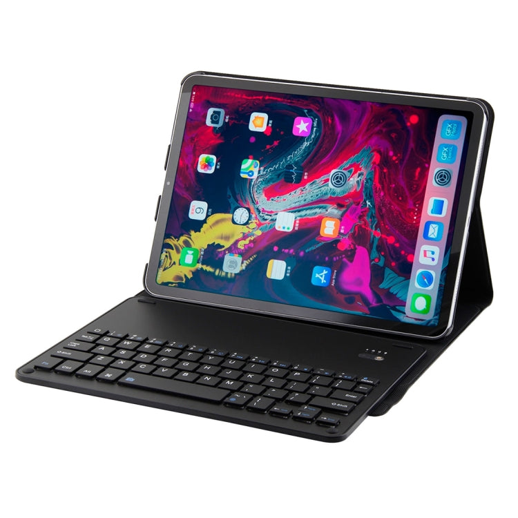 1139B 着脱式 Bluetooth 3.0 アルミニウム合金キーボード＋ラムスキンテクスチャーレザータブレットケース iPad Pro 11インチ (2018) 用 三段階調整／マグネット／スリープ機能付き 1139B