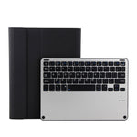 3018 着脱式 Bluetooth 3.0 アルミニウム合金キーボード＋イミテーションクロステクスチャーレザータブレットケース iPad Air / Air 2 / iPad Pro 9.7インチ 用 スリープ／撥水機能付き 3018