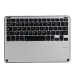 3018 着脱式 Bluetooth 3.0 アルミニウム合金キーボード＋イミテーションクロステクスチャーレザータブレットケース iPad Air / Air 2 / iPad Pro 9.7インチ 用 スリープ／撥水機能付き 3018