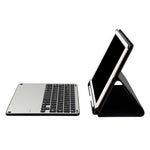3018 着脱式 Bluetooth 3.0 アルミニウム合金キーボード＋イミテーションクロステクスチャーレザータブレットケース iPad Air / Air 2 / iPad Pro 9.7インチ 用 スリープ／撥水機能付き 3018
