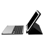 3018 着脱式 Bluetooth 3.0 アルミニウム合金キーボード＋イミテーションクロステクスチャーレザータブレットケース iPad Air / Air 2 / iPad Pro 9.7インチ 用 スリープ／撥水機能付き 3018
