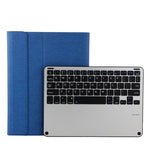 3018 着脱式 Bluetooth 3.0 アルミニウム合金キーボード＋イミテーションクロステクスチャーレザータブレットケース iPad Air / Air 2 / iPad Pro 9.7インチ 用 スリープ／撥水機能付き 3018