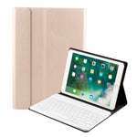 FT-1030 Bluetooth 3.0 ABS ブラッシュドテクスチャ キーボード + スキンテクスチャ レザー タブレットケース iPad Air / Air 2 / iPad Pro 9.7インチ用、三段階角度調整 / マグネット / スリープ機能付き、FT-1030D
