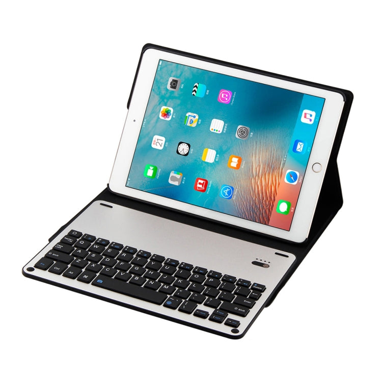FT-1038B 着脱式 Bluetooth 3.0 アルミニウム合金キーボード＋ラムスキンテクスチャーレザータブレットケース iPad Air / Air 2 / iPad Pro 9.7インチ 用 撥水／三段階角度調整／マグネット／スリープ機能付き FT-1038B