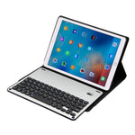 FT-1039B 着脱式 Bluetooth 3.0 アルミニウム合金キーボード＋ラムスキンテクスチャーレザータブレットケース iPad Pro 10.5インチ / iPad Air (2019) 用 撥水／三段階角度調整／マグネット／スリープ機能付き FT-1039B