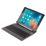 T-201 着脱式 Bluetooth 3.0 超薄型キーボード + ラムスキンテクスチャ レザー タブレットケース iPad Air / Air 2 / iPad Pro 9.7インチ用、多角度調整対応、T-201