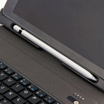 T-201 着脱式 Bluetooth 3.0 超薄型キーボード + ラムスキンテクスチャ レザー タブレットケース iPad Air / Air 2 / iPad Pro 9.7インチ用、多角度調整対応、T-201