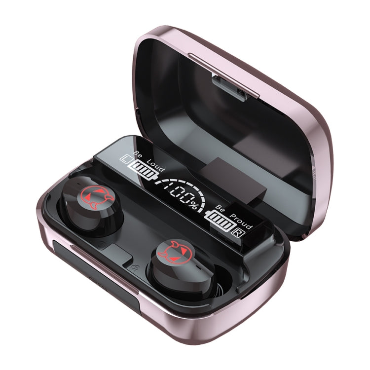 M23 リトルデビル柄 インテリジェントノイズキャンセリング タッチ式Bluetoothイヤホン 三画面バッテリー表示＆ミラー充電ボックス付き、HD通話＆Siri対応