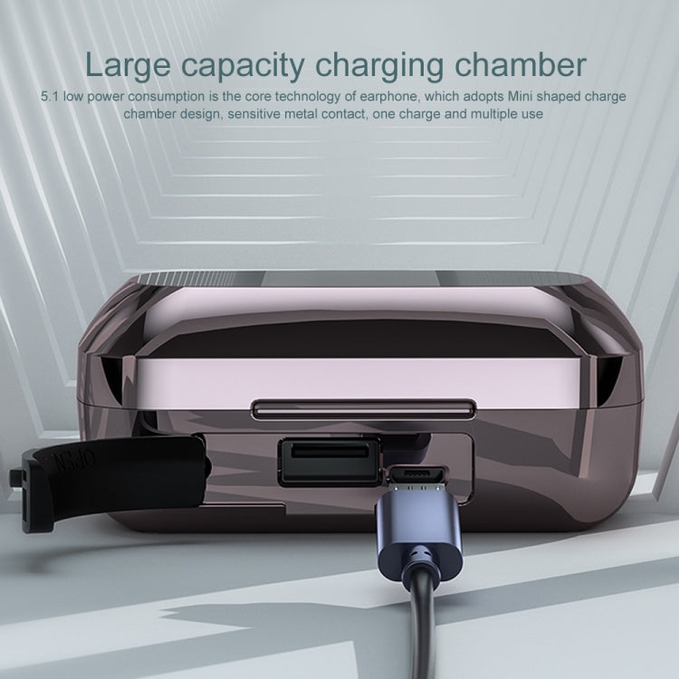 M23 リトルデビル柄 インテリジェントノイズキャンセリング タッチ式Bluetoothイヤホン 三画面バッテリー表示＆ミラー充電ボックス付き、HD通話＆Siri対応