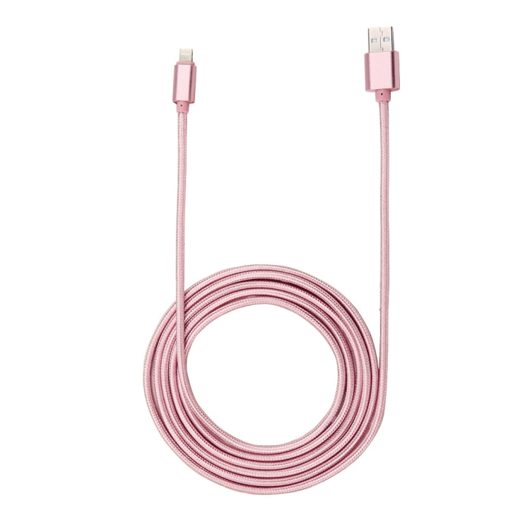 2m 編み込みスタイルメタルヘッド 84芯 8ピン to USB 2.0 データ／充電ケーブル