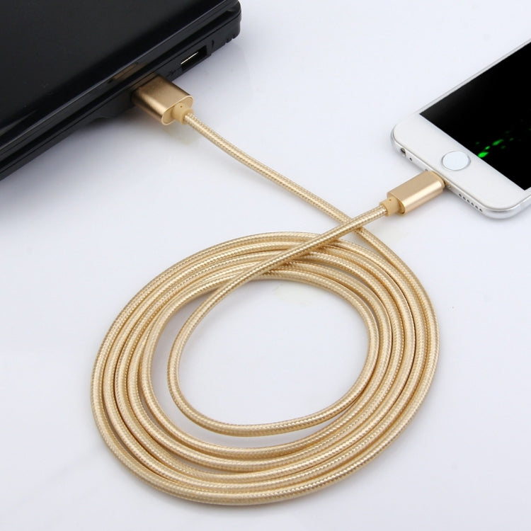 2m 編み込みスタイルメタルヘッド 84芯 8ピン to USB 2.0 データ／充電ケーブル