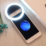 iPhone、Galaxy、Huawei、Xiaomi、LG、HTCおよびその他スマートフォン用 充電式セルフィービューティーライト 調節可能クリップ＆USBケーブル付き