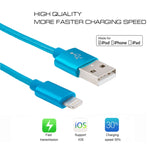 3m 3A 編み込みスタイル メタルヘッド 8ピン to USB データ／充電ケーブル、3m 8ピン