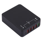 Q8118 1 クイックチャージ 3.0 + 4 スマート識別 USB + 1 USB-C / Type-C 3.1 デスクトップ USB チャージャー