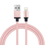 1m 編み込みスタイル金属ヘッド 58芯 8ピンからUSB 2.0 データ/充電ケーブル