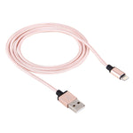 1m 編み込みスタイル金属ヘッド 58芯 8ピンからUSB 2.0 データ/充電ケーブル