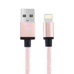 1m 編み込みスタイル金属ヘッド 58芯 8ピンからUSB 2.0 データ/充電ケーブル