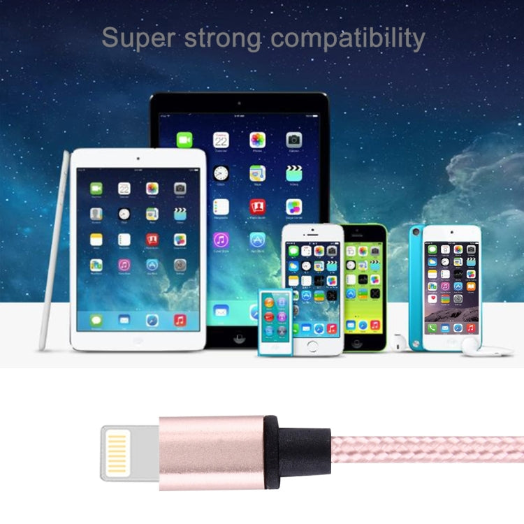 1m 編み込みスタイル金属ヘッド 58芯 8ピンからUSB 2.0 データ/充電ケーブル