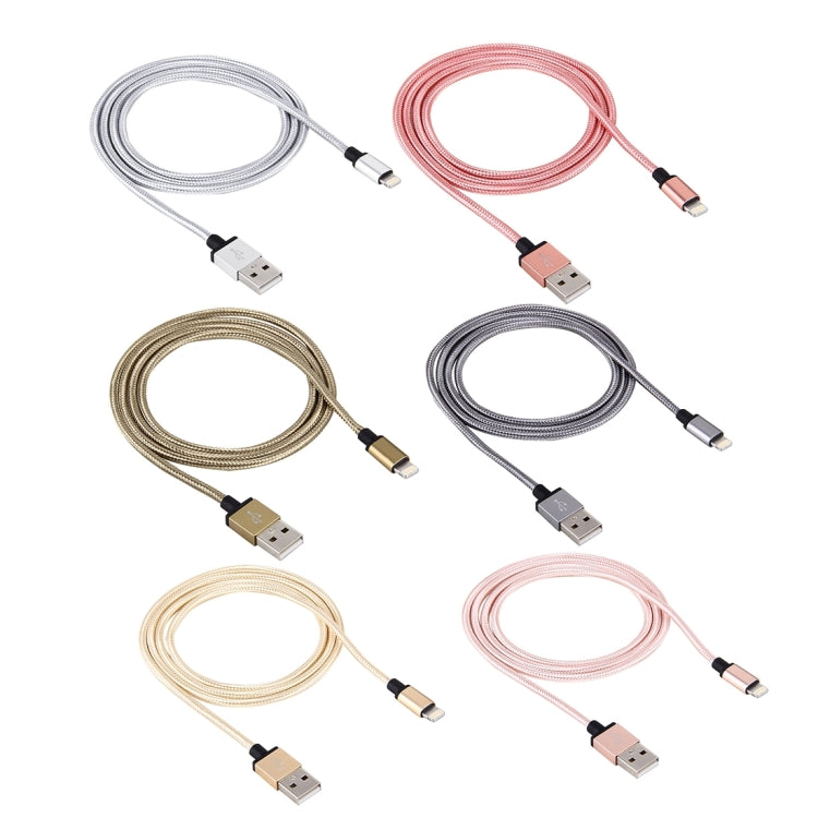 1m 編み込みスタイル金属ヘッド 58芯 8ピンからUSB 2.0 データ/充電ケーブル