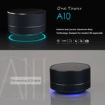 A10 ミニポータブル Bluetooth スピーカー 内蔵マイク＆LED、ハンズフリー通話＆TFカード対応
