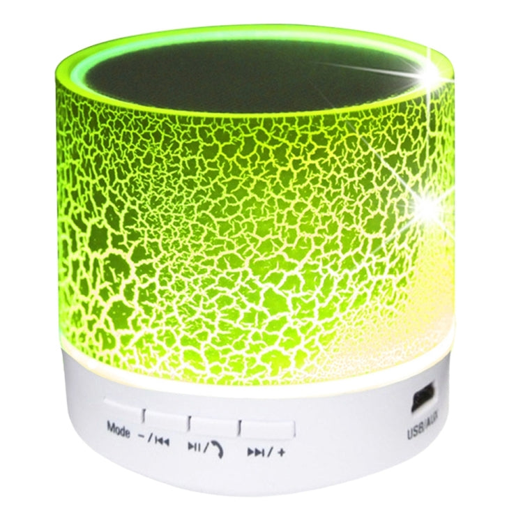 A9 ミニポータブル グレアクラック Bluetooth ステレオスピーカー LEDライト付き、内蔵マイク、ハンズフリー通話＆TFカード対応