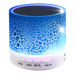 A9 ミニポータブル グレアクラック Bluetooth ステレオスピーカー LEDライト付き、内蔵マイク、ハンズフリー通話＆TFカード対応