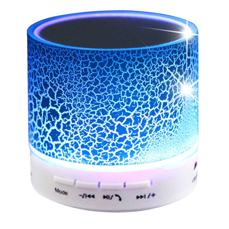 A9 ミニポータブル グレアクラック Bluetooth ステレオスピーカー LEDライト付き、内蔵マイク、ハンズフリー通話＆TFカード対応