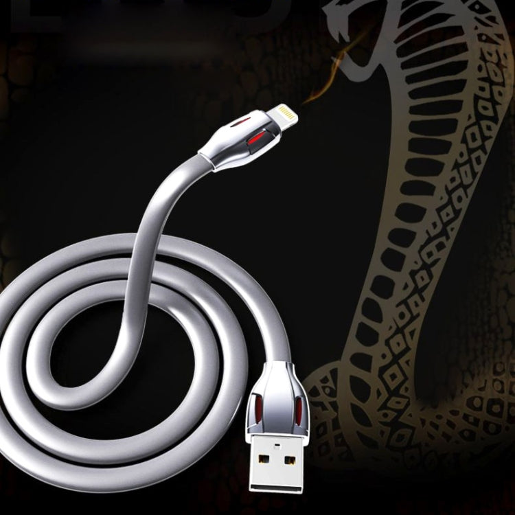 REMAX RC-035i レーザーシリーズ 1m 2.1A 8ピン to USB データ同期充電ケーブル LEDインジケーター付き、ホワイト