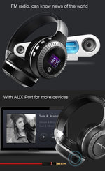 Zealot B19 折りたたみヘッドバンド Bluetoothステレオミュージックヘッドセット iPhone、Galaxy、Huawei、Xiaomi、LG、HTCおよびその他スマートフォン対応 ディスプレイ付き
