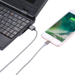 360度回転 8ピン to USB 2.0 編みスタイルマグネット充電ケーブル LEDインジケーター付き、ケーブル長さ：1m