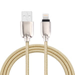 1m 編み込み 108銅芯 8ピン to USB データ同期充電ケーブル iPhone、iPad用