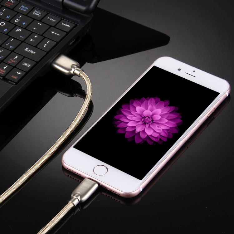 1m 編み込み 108銅芯 8ピン to USB データ同期充電ケーブル iPhone、iPad用