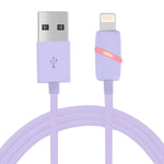 1m 円形ボビン ギフトボックススタイル 8ピン to USB データ同期ケーブル インジケーター付き iPhone、iPad用