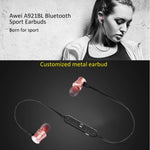 AWEI A921BL ワイヤレススポーツ磁気Bluetoothイヤホン ワイヤーコントロール＋マイク付き