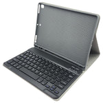 取り外し可能なBluetoothキーボード + ホルダー＆ペンホルダー付き横開きレザータブレットケース iPad Pro 9.7インチ、iPad Air、iPad Air 2、iPad 9.7インチ（2017）、iPad 9.7インチ（2018）用、A07B ブルー、A07B ローズゴールド、A07B ブラック、A07B ゴールド