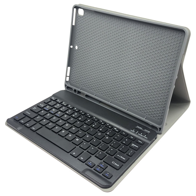 取り外し可能なBluetoothキーボード + ホルダー＆ペンホルダー付き横開きレザータブレットケース iPad Pro 9.7インチ、iPad Air、iPad Air 2、iPad 9.7インチ（2017）、iPad 9.7インチ（2018）用、A07B ブルー、A07B ローズゴールド、A07B ブラック、A07B ゴールド