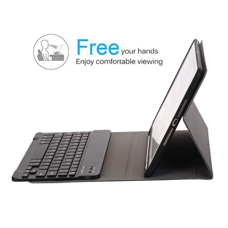 取り外し可能なBluetoothキーボード + ホルダー＆ペンホルダー付き横開きレザータブレットケース iPad Pro 9.7インチ、iPad Air、iPad Air 2、iPad 9.7インチ（2017）、iPad 9.7インチ（2018）用、A07B ブルー、A07B ローズゴールド、A07B ブラック、A07B ゴールド