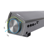 サウンドバー LP-08 CE0152 USB MP3プレーヤー 2.1CH Bluetooth ワイヤレスサウンドバー スピーカー リモコン付き、CE0152 ブラック、CE0152 ゴールド