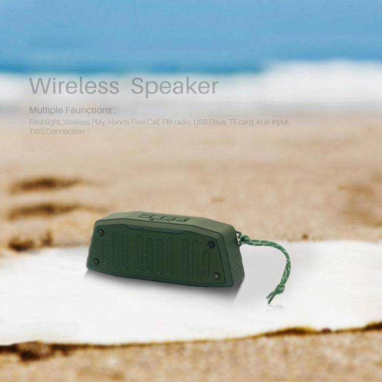 NewRixing NR-4019 アウトドアポータブルBluetoothスピーカー、ハンズフリー通話機能付き、TFカード＆USB＆FM＆AUX対応