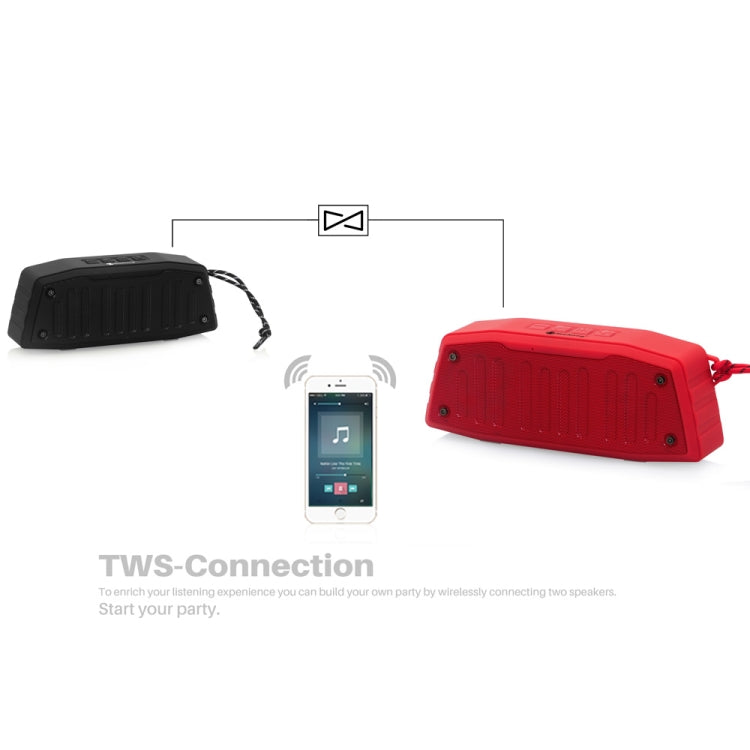 NewRixing NR-4019 アウトドアポータブルBluetoothスピーカー、ハンズフリー通話機能付き、TFカード＆USB＆FM＆AUX対応
