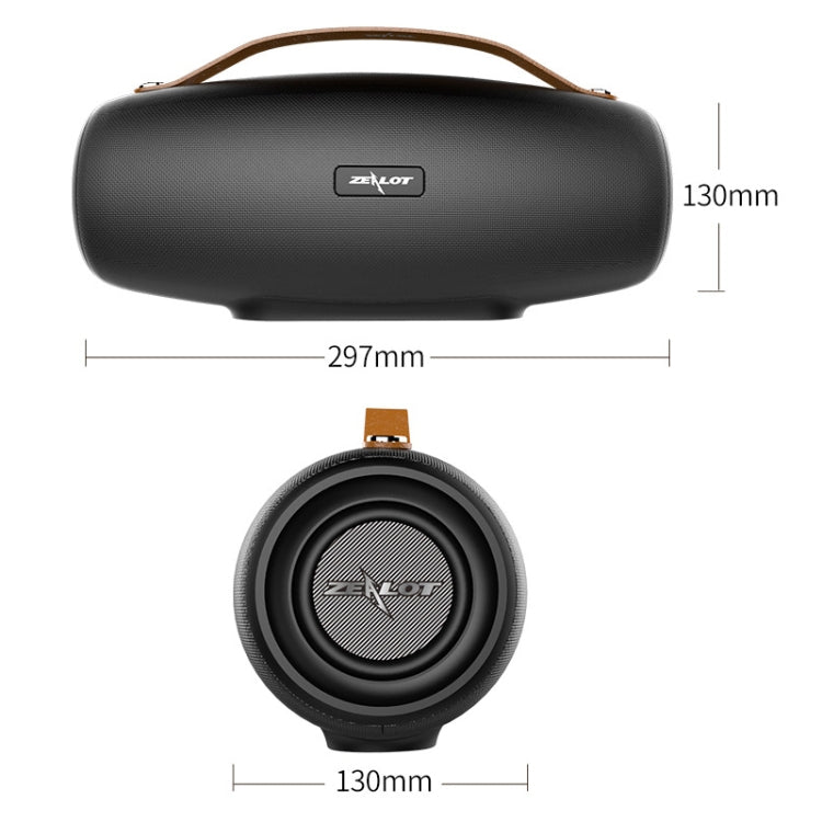 ZEALOT S27 多機能バスワイヤレスBluetoothスピーカー 内蔵マイク Bluetooth通話＆AUX＆TFカード対応 1x93mm + 2x66mmスピーカー S27