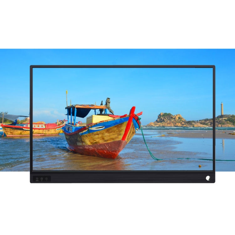 15.6インチ 1080P 178度広角 HDポータブルディスプレイ デスクトップコンピューター / ゲームコンソール / 同時画面 / PS4 / PS3 / XBox対応、ミニHDMI＆マイクロUSB＆2 USB-C / Type-Cインターフェース付き