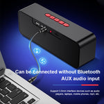 SC211 ポータブルサブウーファーワイヤレスBluetoothスピーカー Bluetooth 5.0 TFカード＆Uディスク＆3.5mm AUX対応