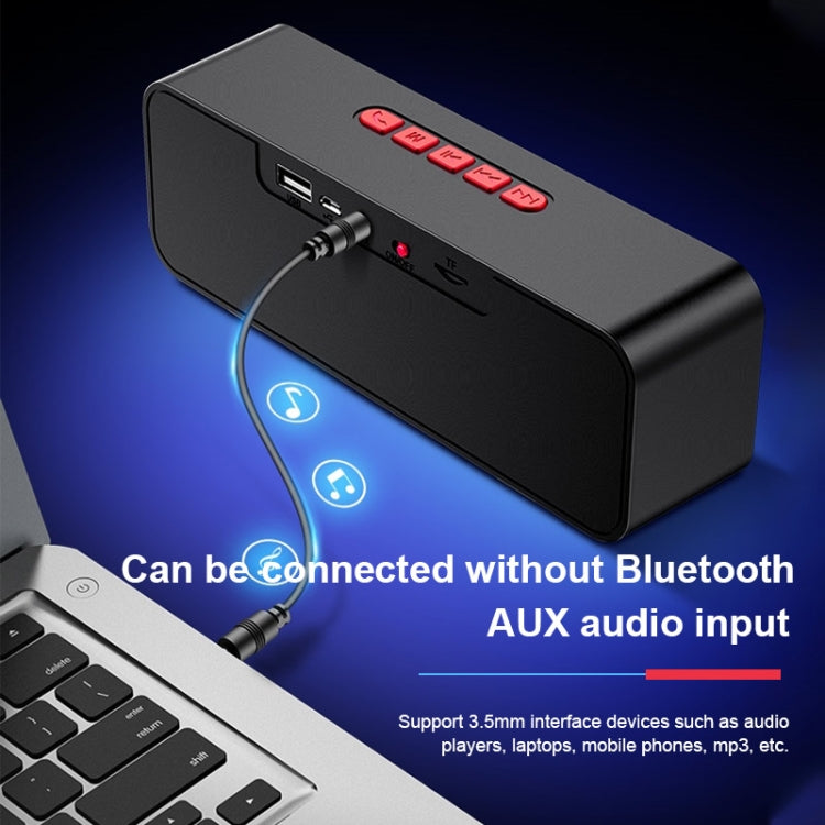 SC211 ポータブルサブウーファーワイヤレスBluetoothスピーカー Bluetooth 5.0 TFカード＆Uディスク＆3.5mm AUX対応