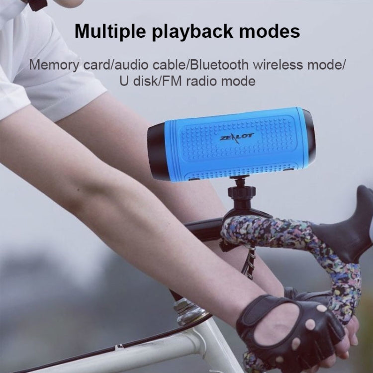 ZEALOT A1 多機能バスワイヤレスBluetoothスピーカー、内蔵マイク、Bluetooth通話・AUX・TFカード・LEDライト対応